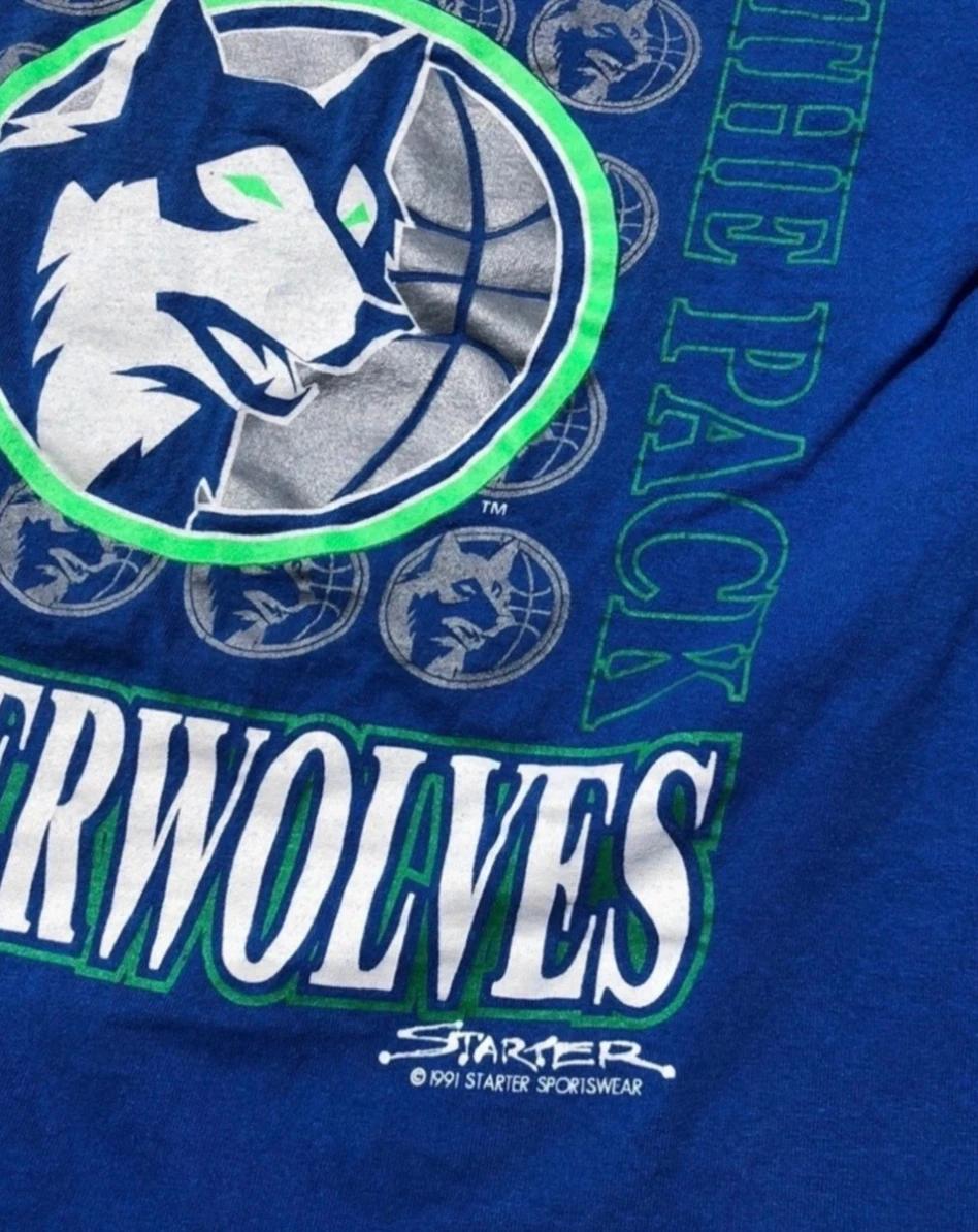 Vintage Style Minnesota Timberwolves Starter Shirt Hoodie Sweatshirt Reprinted Full Size Gifts for NBA Fans - Image 2