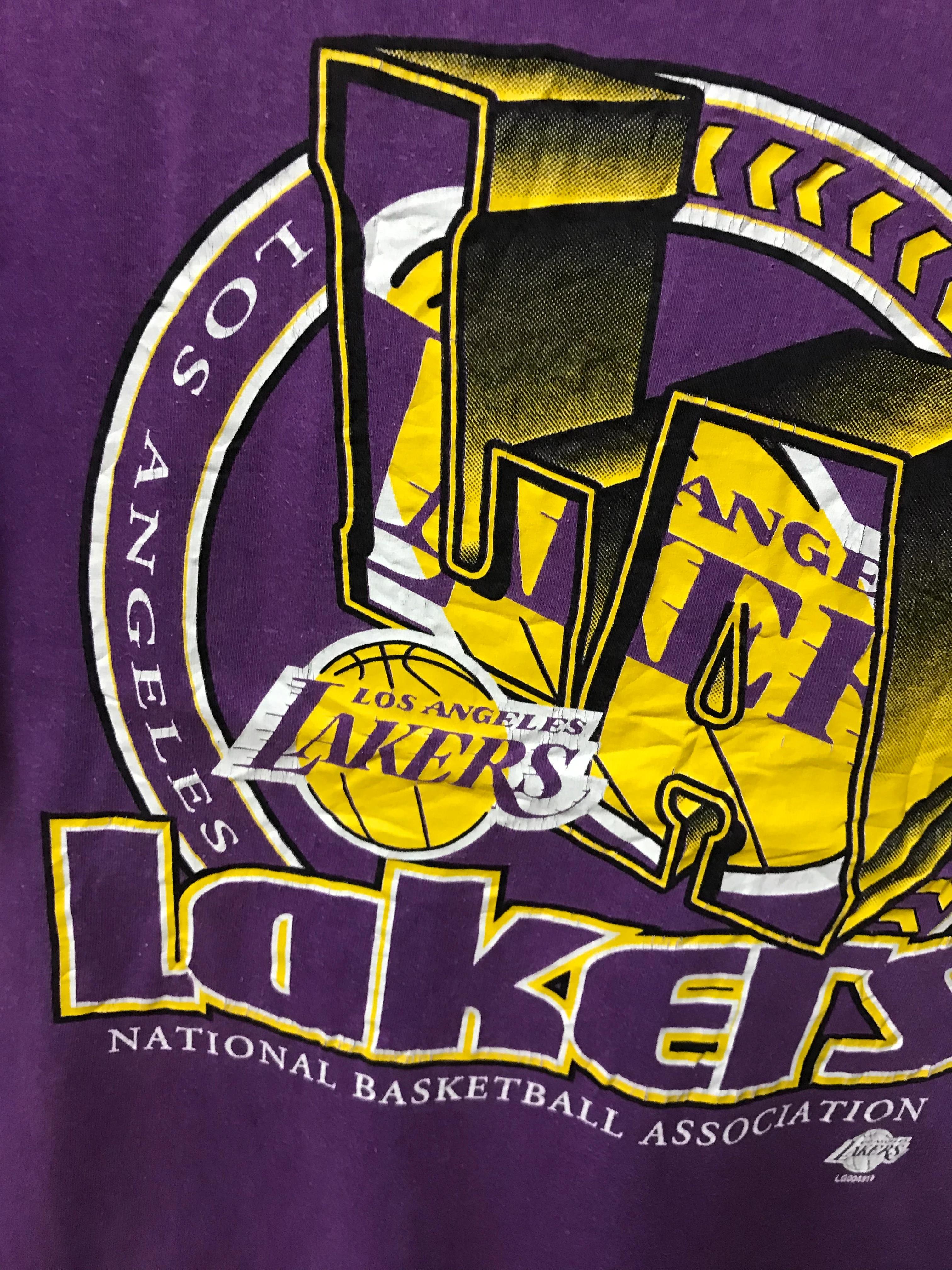 Vintage Style 90s La Lakers NBA Sport Shirt Sweatshirt Hoodie Reprinted Full Size Gifts for NBA Fans - Image 2
