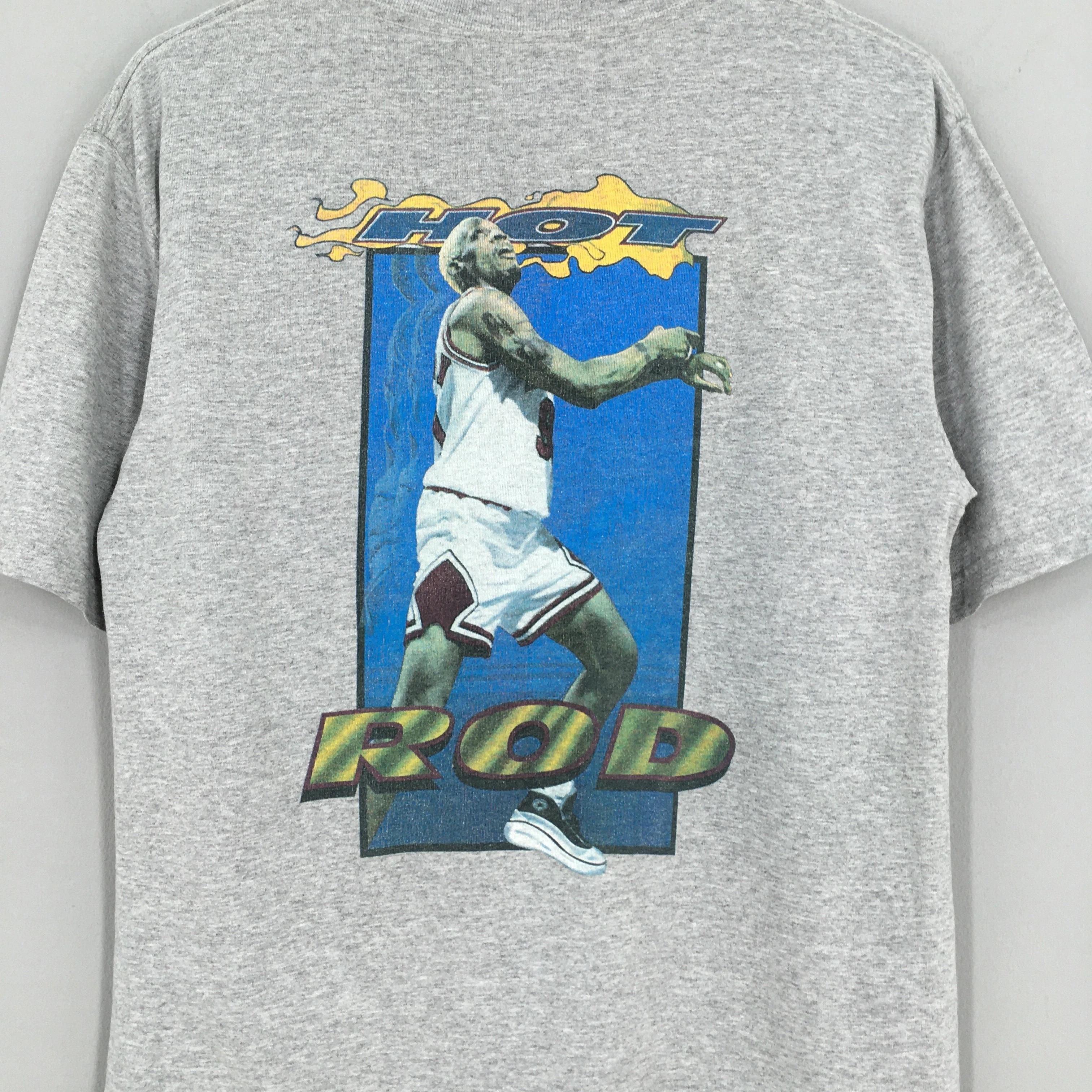 Vintage Style 90's Converse Dennis Rodman NBA Shirt Hoodie Sweatshirt Reprinted Full Size Gifts for NBA Fans - Image 2
