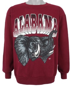 1990s Vintage Style NCAA Alabama Crimson Tide Crew Neck Sweatshirt Hoodie Shirt Reprinted Full Size Gifts for Fans