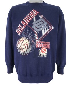 NCAA Oklahoma Sooners Crew Neck Sweatshirt 1990s Vintage Style Hoodie Shirt Reprinted Full Size Gifts for Fans