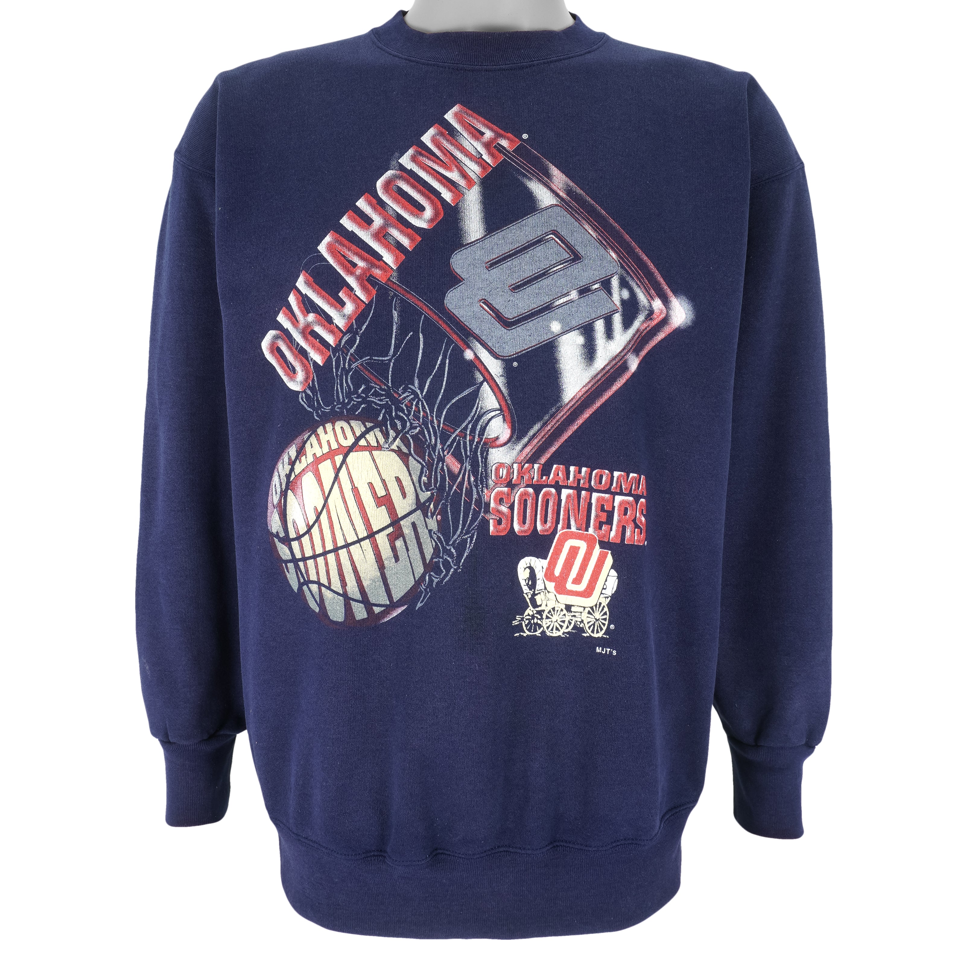 NCAA Oklahoma Sooners Crew Neck Sweatshirt 1990s Vintage Style Hoodie Shirt Reprinted Full Size Gifts for Fans