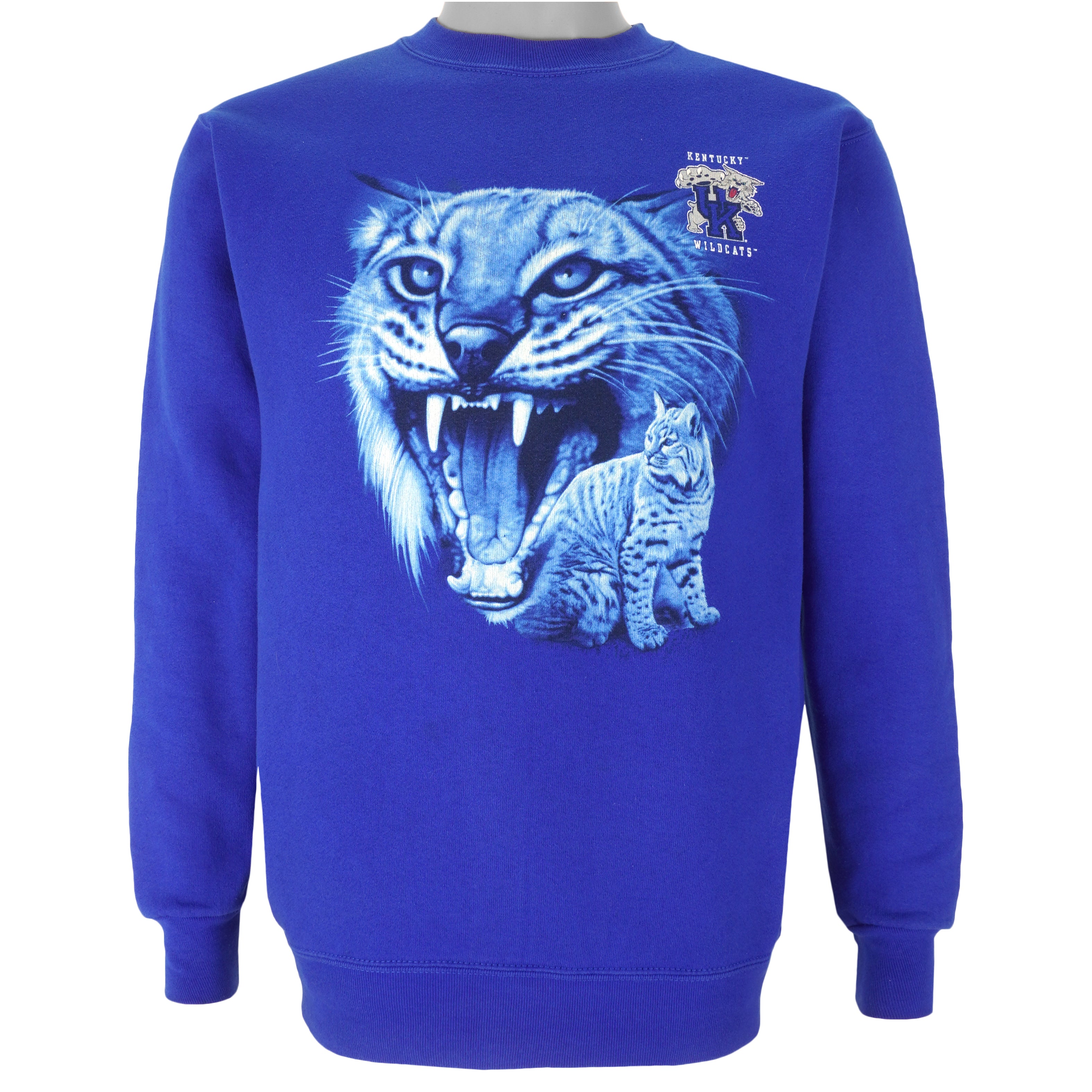 NCAA Kentucky Wildcats Crew Neck Sweatshirt 1990s Vintage Style Hoodie Shirt Reprinted Full Size Gifts for Fans