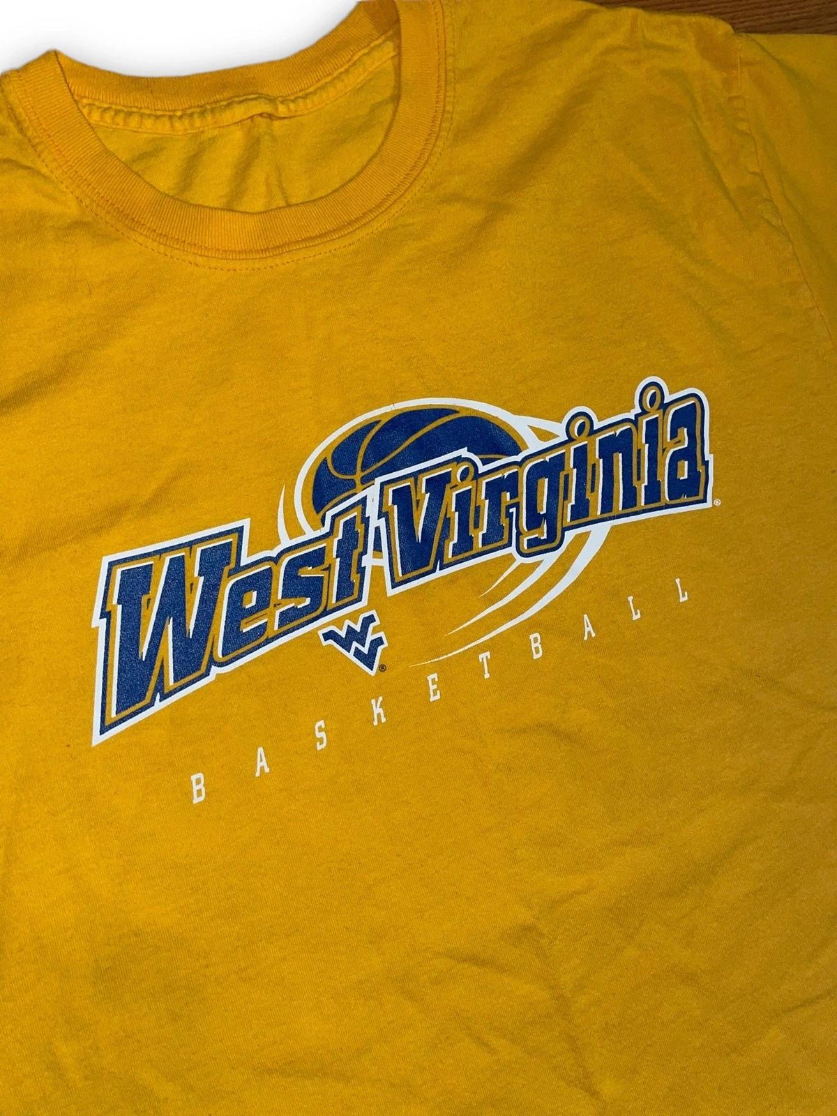 Vintage Style West Virginia Mountaineers Wvu Basketball T-Shirt Sweatshirt Hoodie Full Size Gifts for NCAA - Image 2