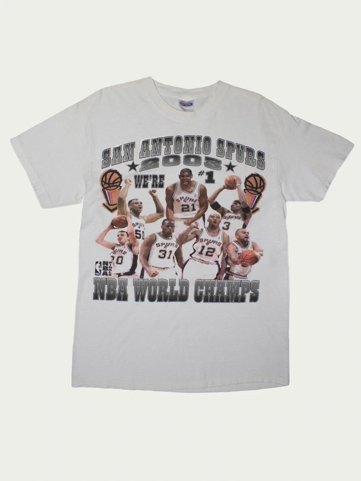 Vintage Style 00s Y2K NBA San Antonio Spurs Championship Shirt Hoodie Sweatshirt Reprinted Full Size Gifts for NBA Fans