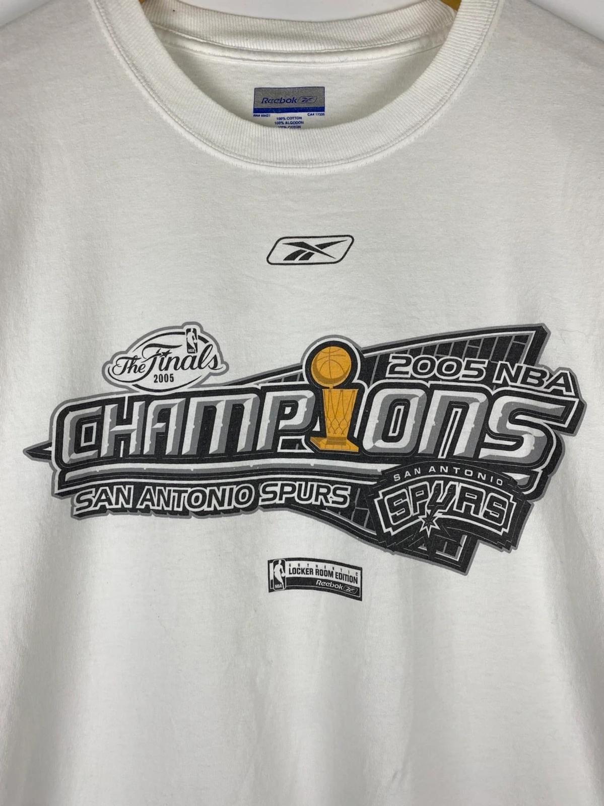 Vintage Style San Antonio Spurs 2005 NBA Champion Shirt Sweatshirt Hoodie Reprinted Full Size Gifts for NBA Fans - Image 2