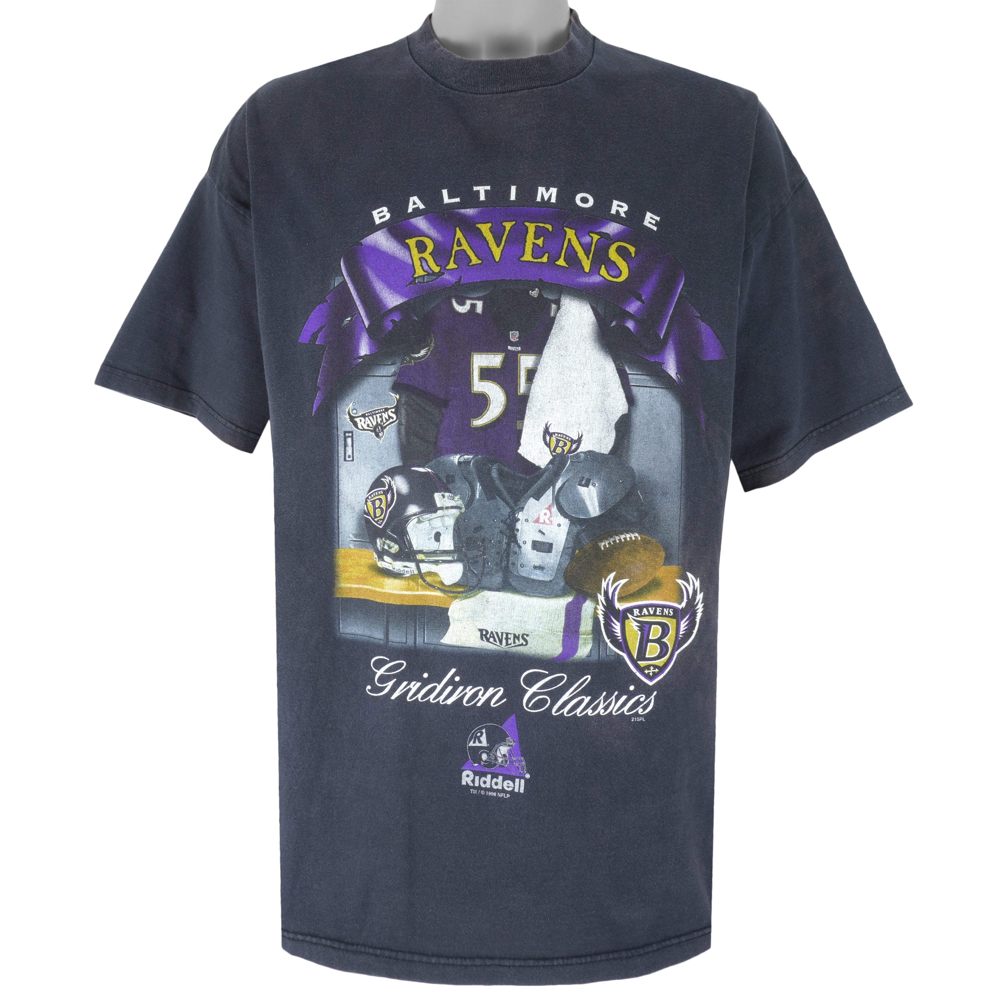 Nfl Baltimore Ravens Gridiron Classics T-Shirt 1998 Vintage Style Hoodie Sweatshirt Reprinted Full Size Gifts for Fans