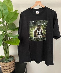Vintage Style San Antonio Spurs Tim Duncan NBA Playoffs Shirt Sweatshirt Hoodie Reprinted Full Size Gifts for NBA Fans
