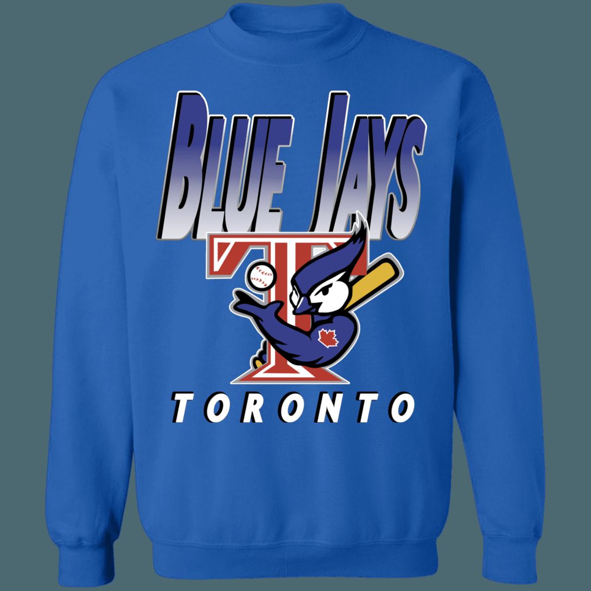 Toronto Blue Jays Muscle Bird Vintage MLBCrewneck Sweatshirt Hoodie Shirt Gifts for Toronto Blue Jays Muscle Bird Fans - Image 4
