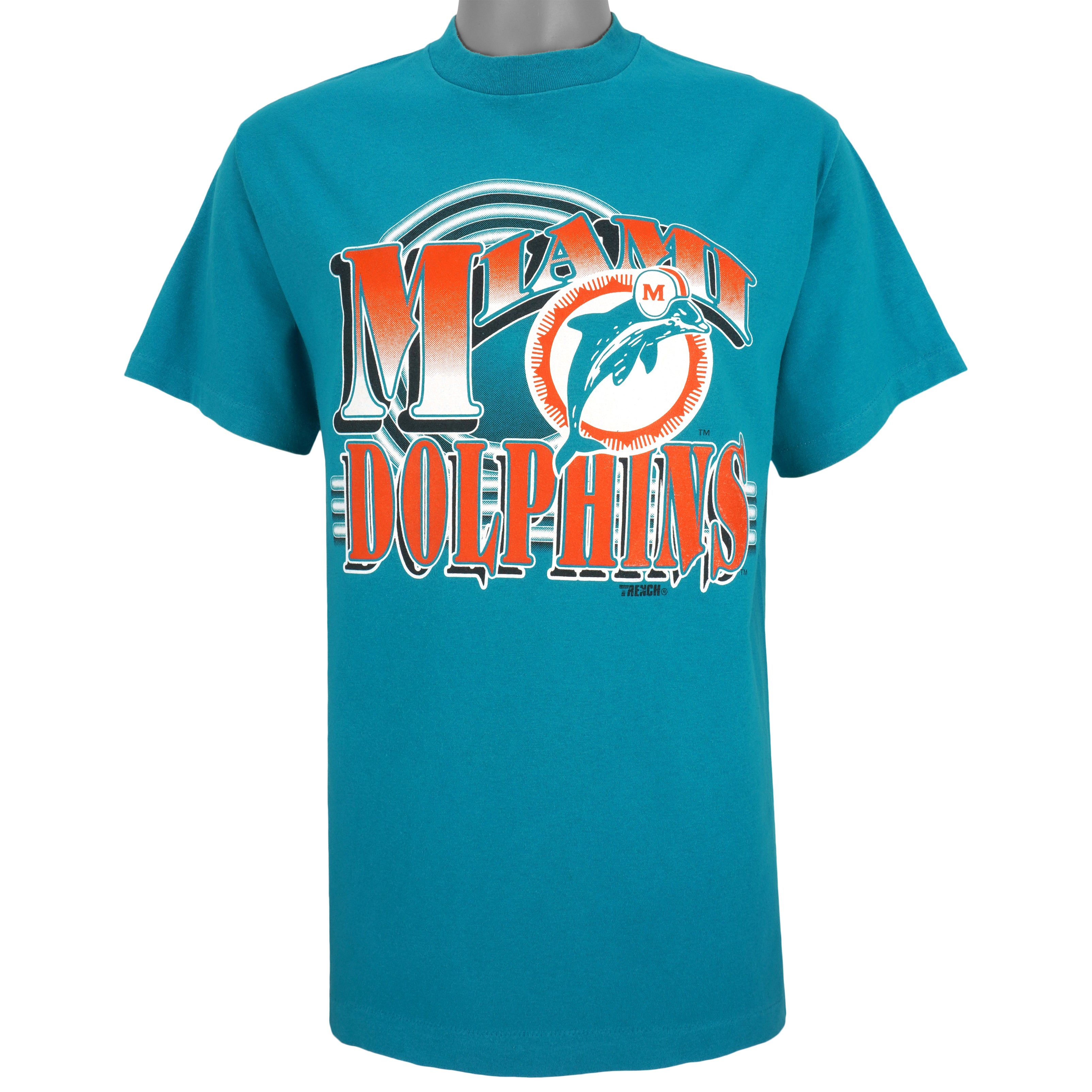 Nfl Miami Dolphins T-Shirt 1990s Vintage Style Hoodie Sweatshirt Reprinted Full Size Gifts for Fans