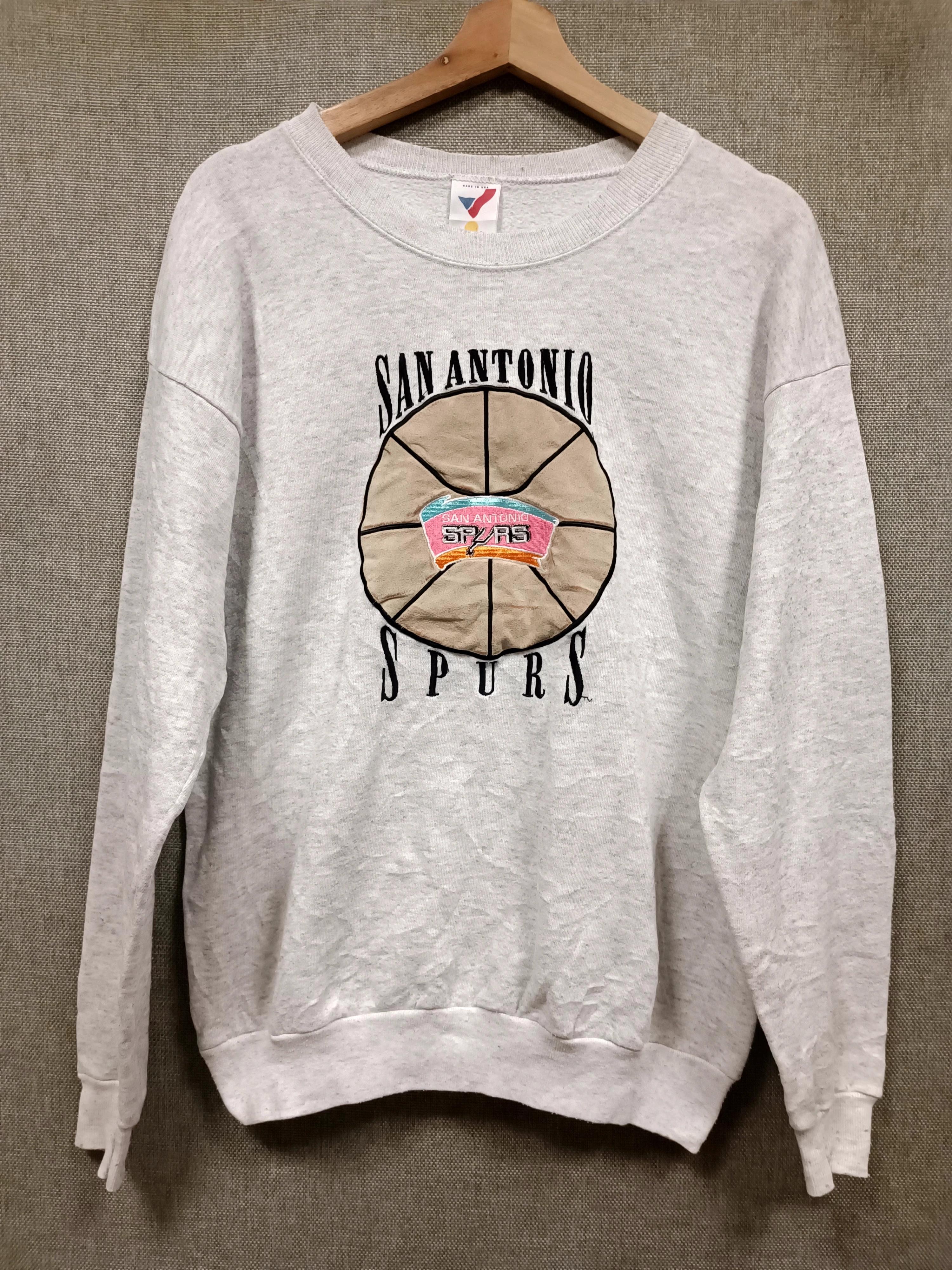 Vintage Style NBA San Antonia Spurs Shirt Sweatshirt Hoodie Reprinted Full Size Gifts for NBA Fans