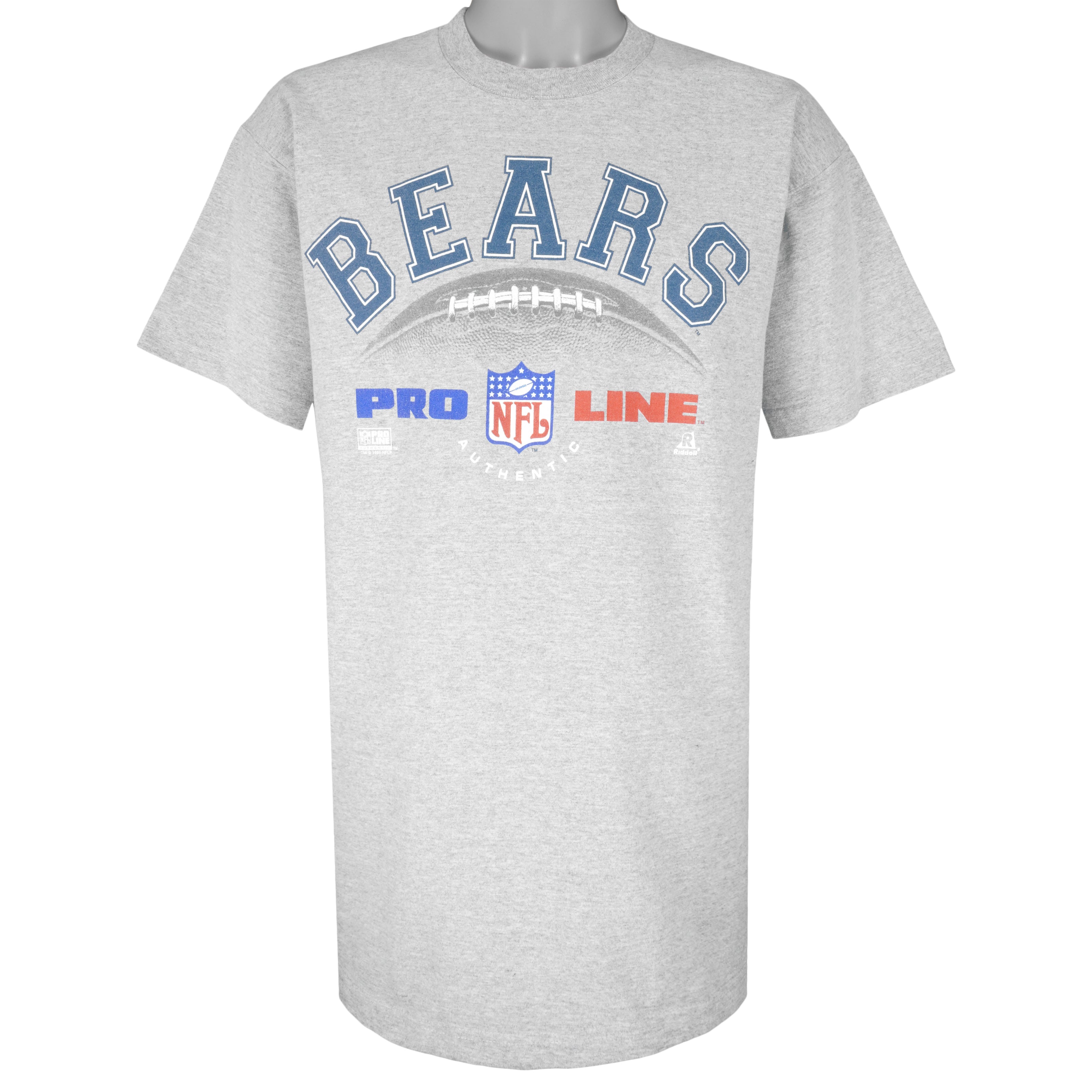 Nfl Grey Chicago Bears Pro Line T-Shirt 1995 Vintage Style Hoodie Sweatshirt Reprinted Full Size Gifts for Fans