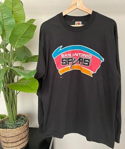 Vintage Style 90's San Antonio Spurs Playoffs Shirt Sweatshirt Hoodie Reprinted Full Size Gifts for NBA Fans