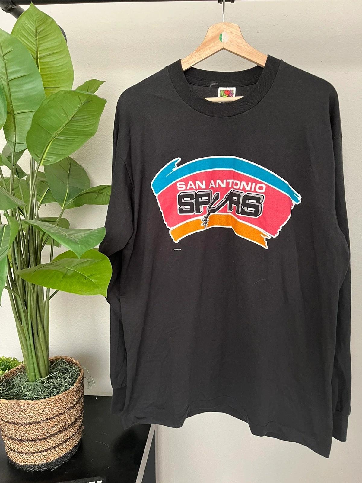 Vintage Style 90's San Antonio Spurs Playoffs Shirt Sweatshirt Hoodie Reprinted Full Size Gifts for NBA Fans