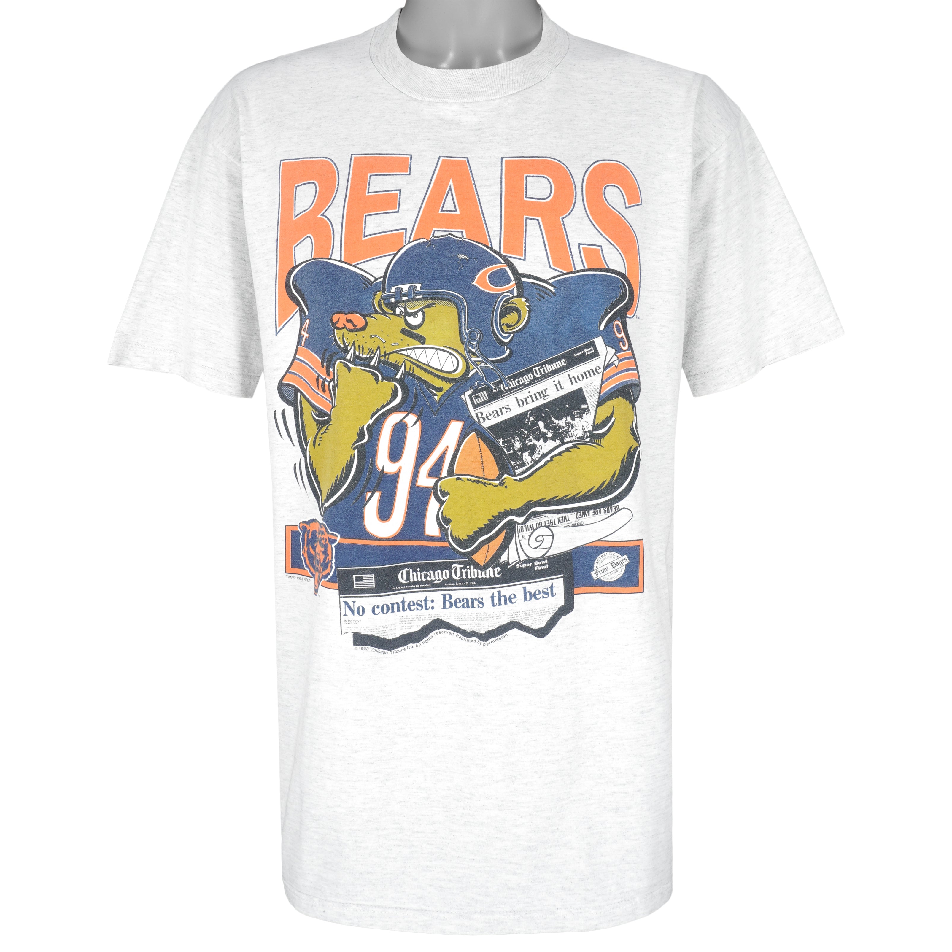 Nfl Chicago Bears The Best T-Shirt 1993 Vintage Style Hoodie Sweatshirt Reprinted Full Size Gifts for Fans
