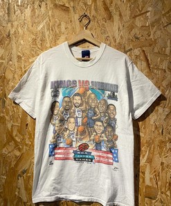 Vintage Style NBA King Vs Timberwolvers 1999 Tokyo Japan Games Shirt Hoodie Sweatshirt Reprinted Full Size Gifts for NBA Fans