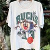 Vintage NBA Milwaukee Bucks Taz Looney Tunes Tshirt, NBA Basketball Shirt, 2022–23 Basketball, Unisex T-Shirt Sweatshirt Hoodie