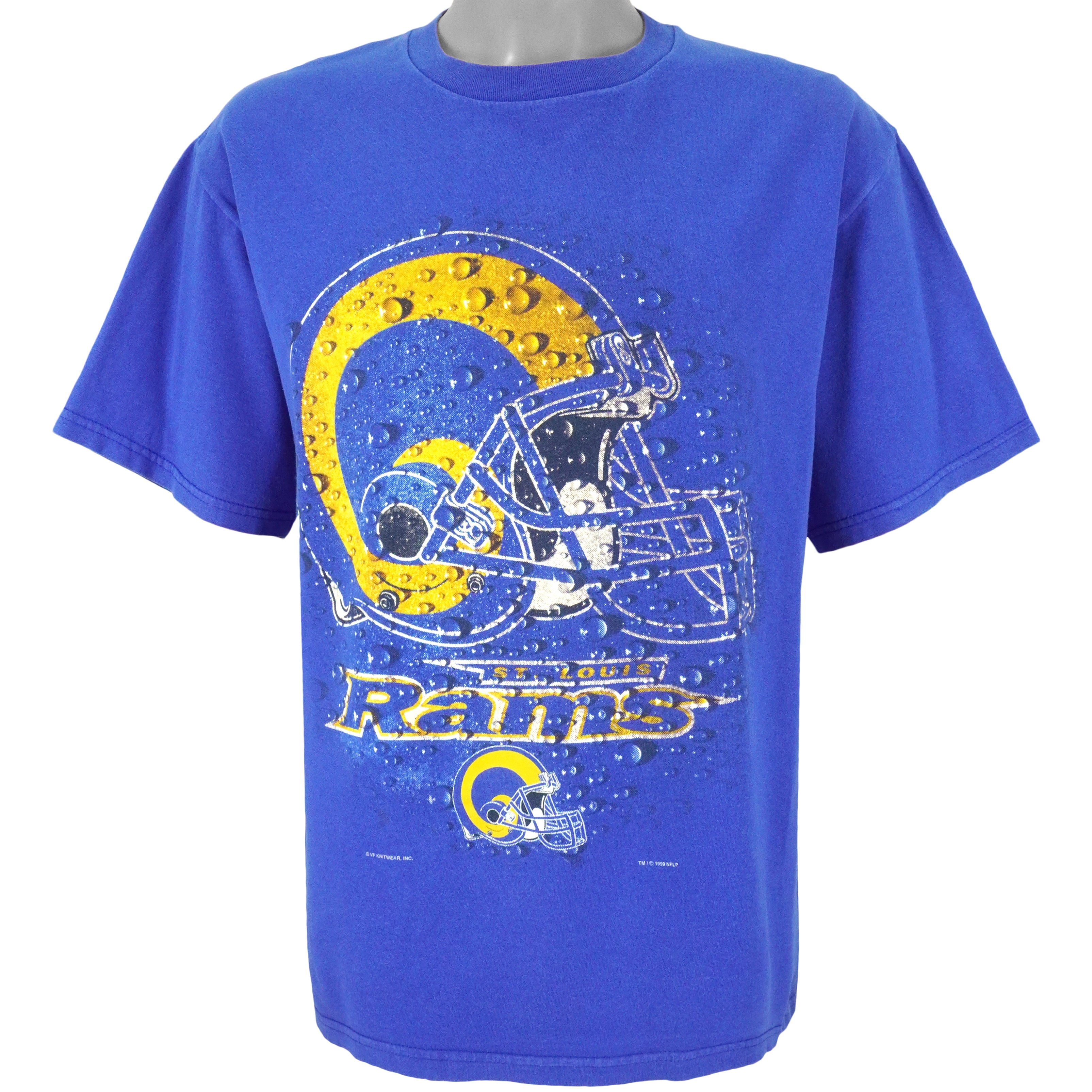 Nfl St. Louis Rams Spell-Out T-Shirt 1999 Vintage Style Hoodie Sweatshirt Reprinted Full Size Gifts for Fans