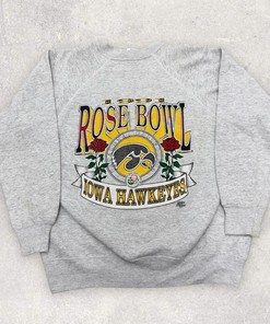 Vintage Style Iowa Hawkeyes T-Shirt Sweatshirt Pullover Hoodie Reprinted Full Color Full Size Gift for NCAA Fans