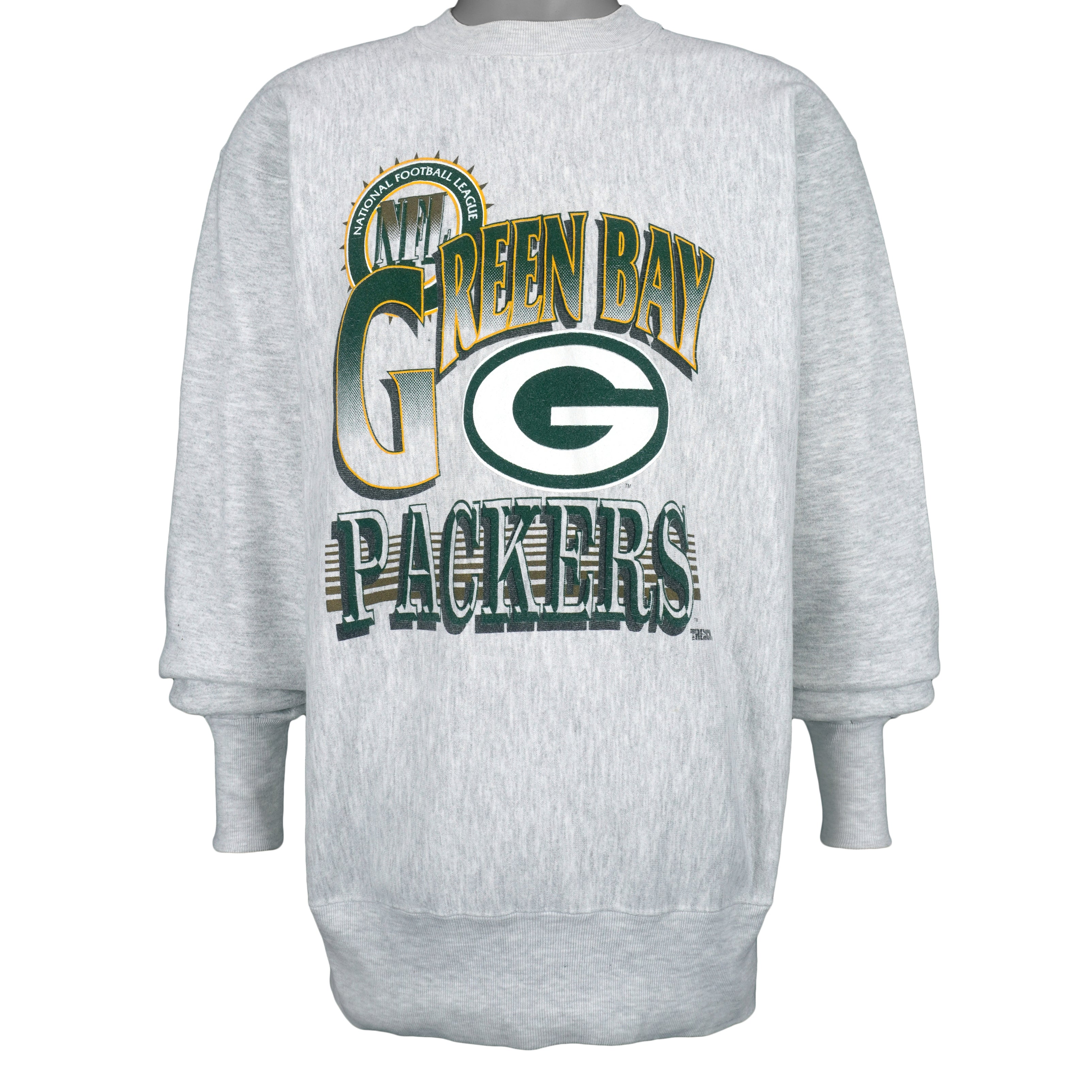 1990s Vintage Style Green Bay Packers Crew Neck Sweatshirt Hoodie Shirt Reprinted Full Size Gifts for NFL Fans