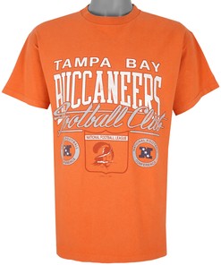 Nfl Tampa Bay Buccaneers Single Stitch T-Shirt 1980s Vintage Style Hoodie Sweatshirt Reprinted Full Size Gifts for Fans