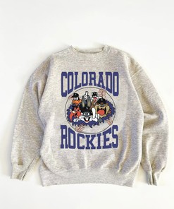 Vintage MLBColorado Rockies Looney Tunes Sweatshirt, 2022-23 Baseball Fan Shirtshirt Hoodie