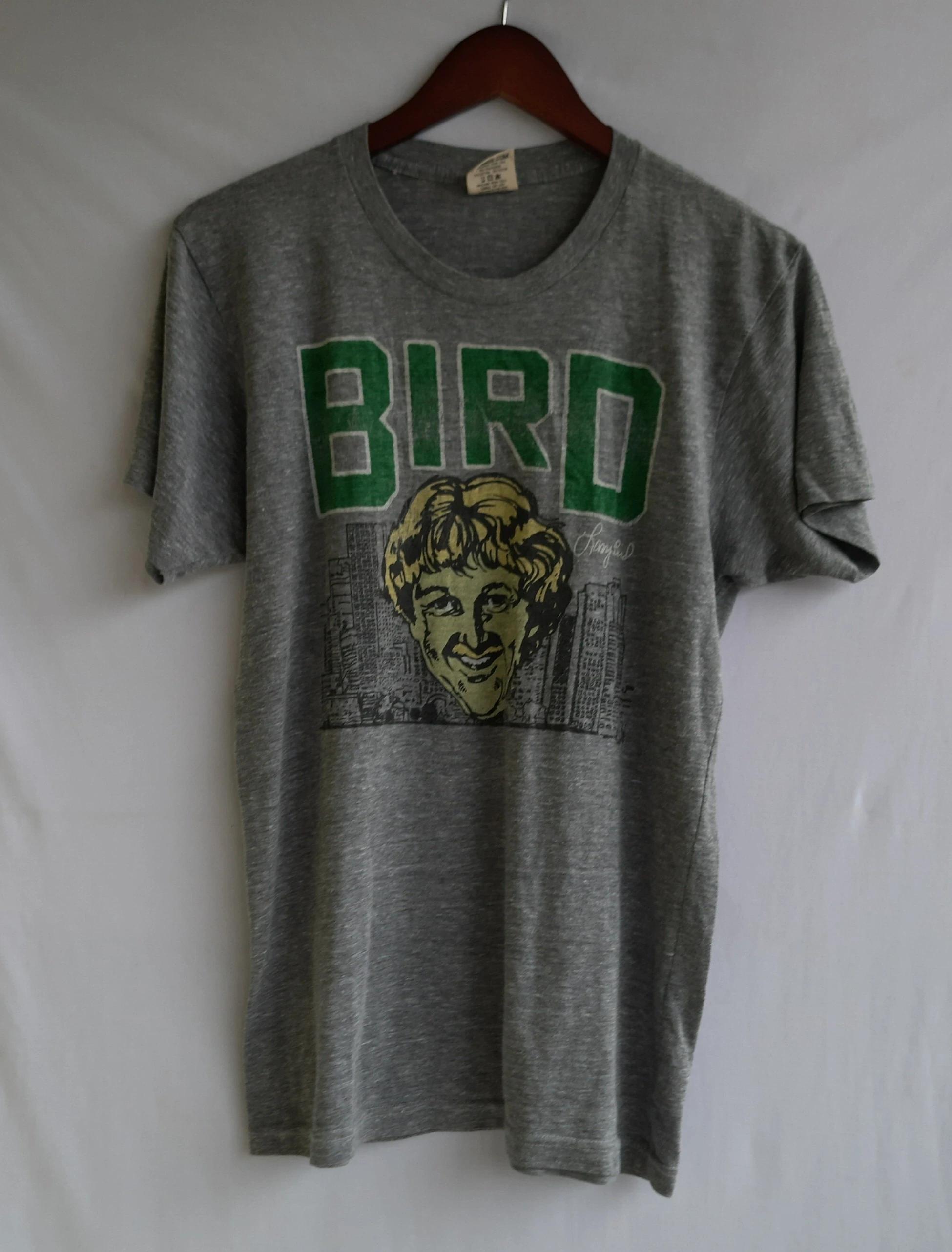 Vintage Style 80s 90s Larry Bird Boston Celtics NBA Shirt Hoodie Sweatshirt Reprinted Full Size Gifts for NBA Fans