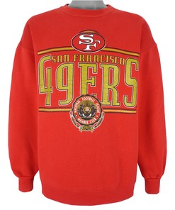 Nfl San Francisco 49Ers Crew Neck Sweatshirt 1990s Vintage Style Hoodie Shirt Reprinted Full Size Gifts for Fans