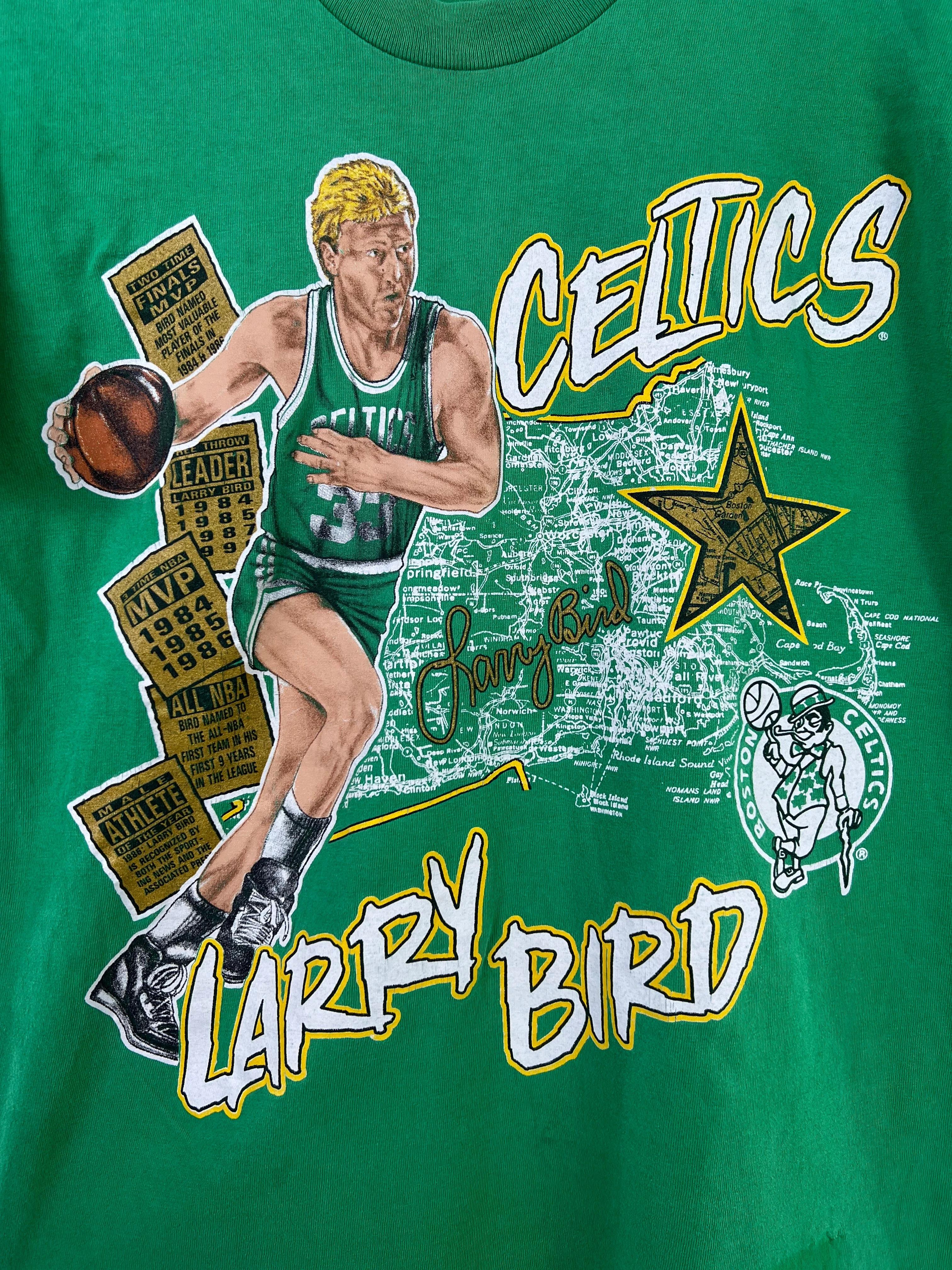 Vintage Style 90s NBA Legend Larry Bird Boston Celtics Shirt Sweatshirt Hoodie Reprinted Full Size Gifts for NBA Fans - Image 2