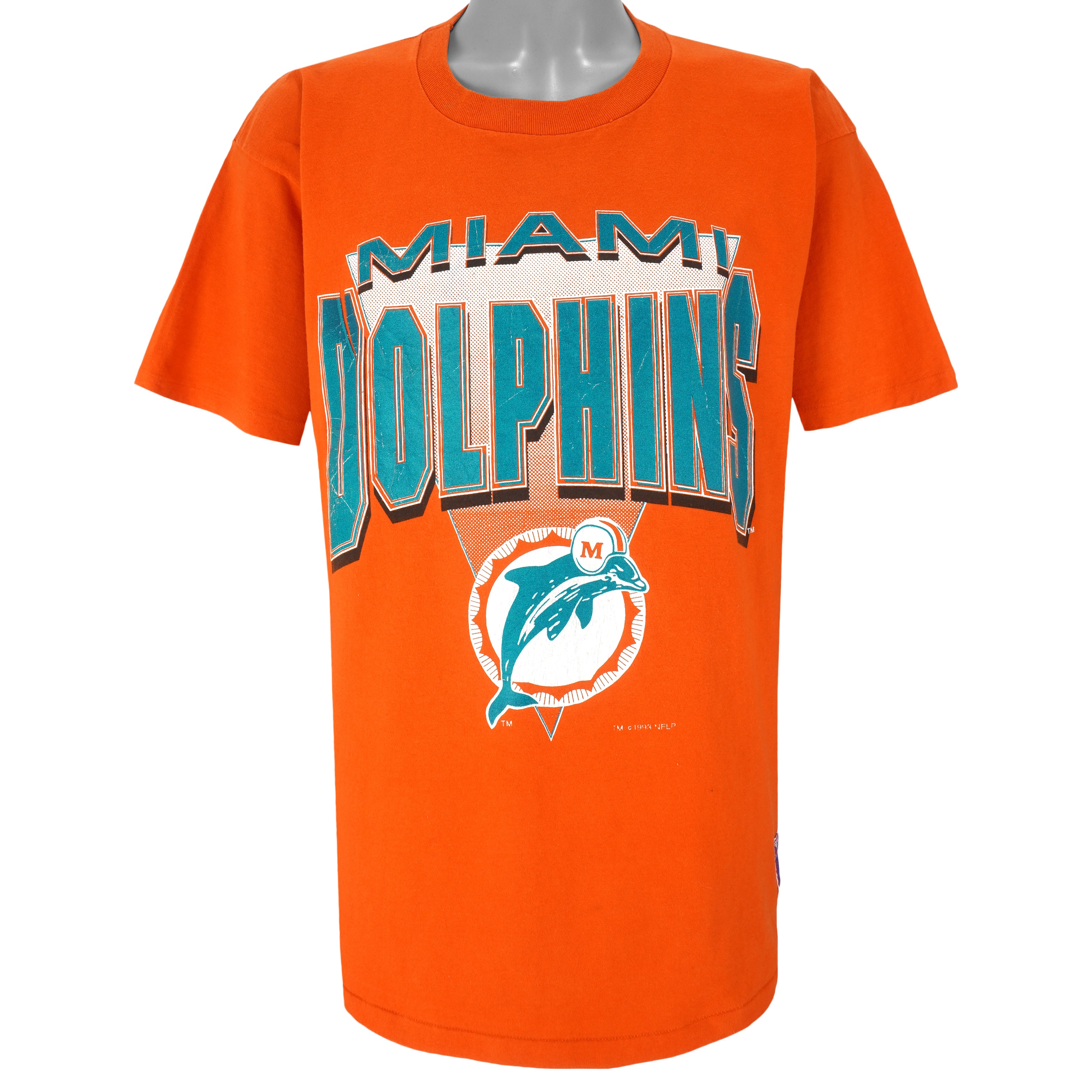Nfl Orange Miami Dolphins T-Shirt 1993 Vintage Style Hoodie Sweatshirt Reprinted Full Size Gifts for Fans