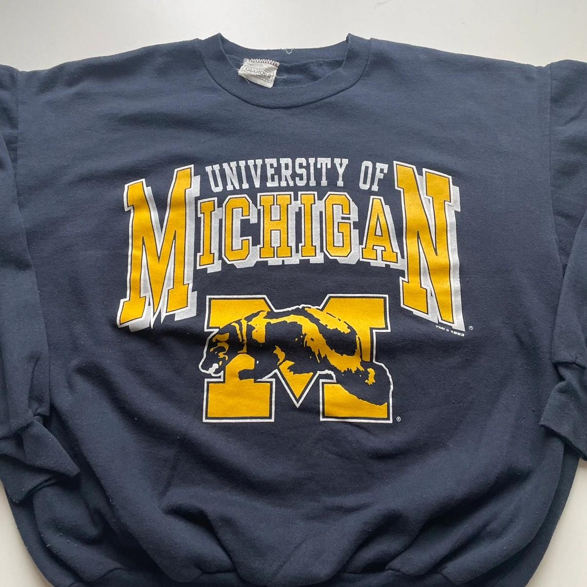 Vintage Style 90s University of Michigan Wolverines NCAA Hoodie Sweatshirt Crewneck Sweatshirt Full Size - Image 2