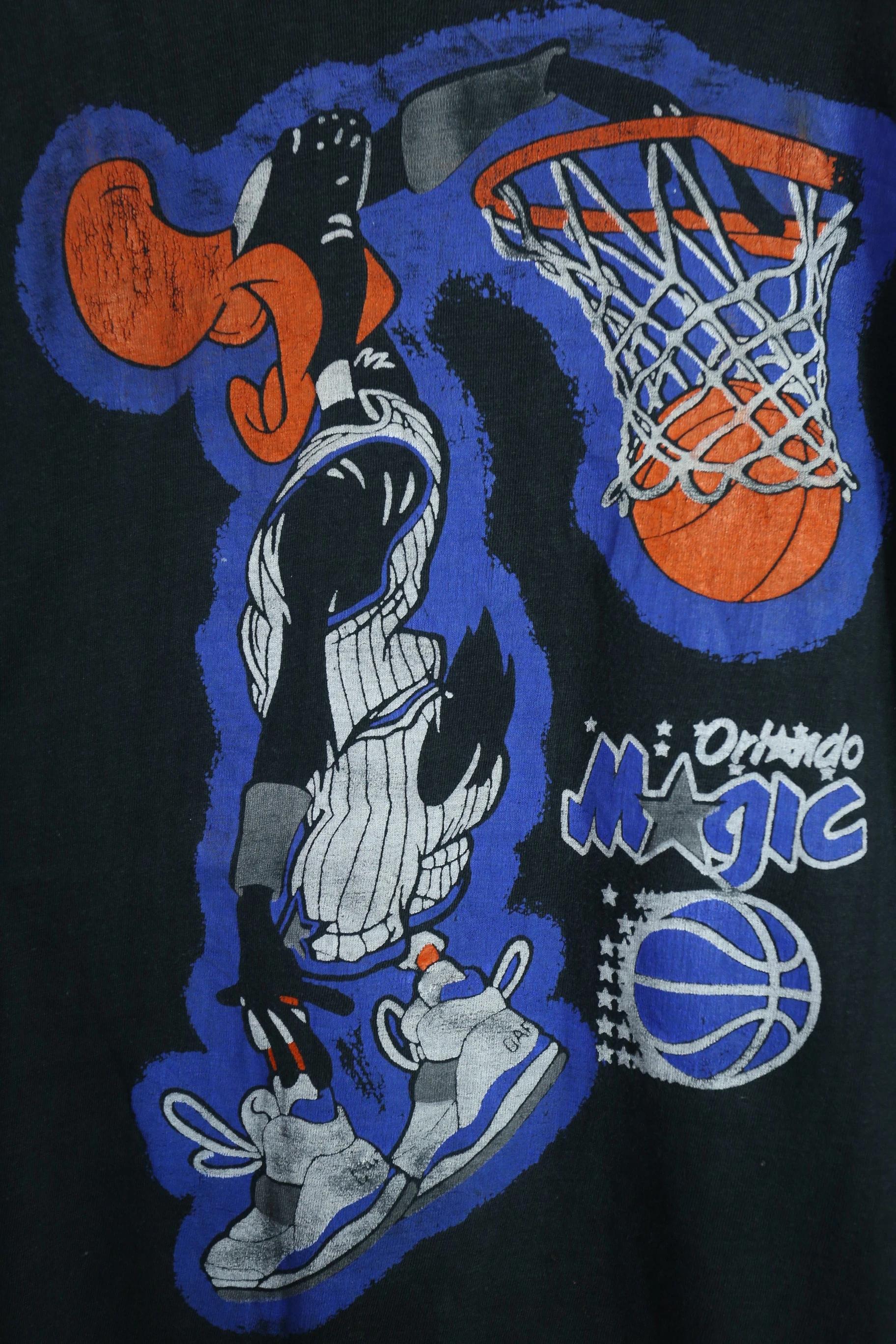 Vintage Style 90s Baby Tees Orlando Magic Duffy Duck Shirt Sweatshirt Hoodie Reprinted Full Size Gifts for NBA Fans - Image 2