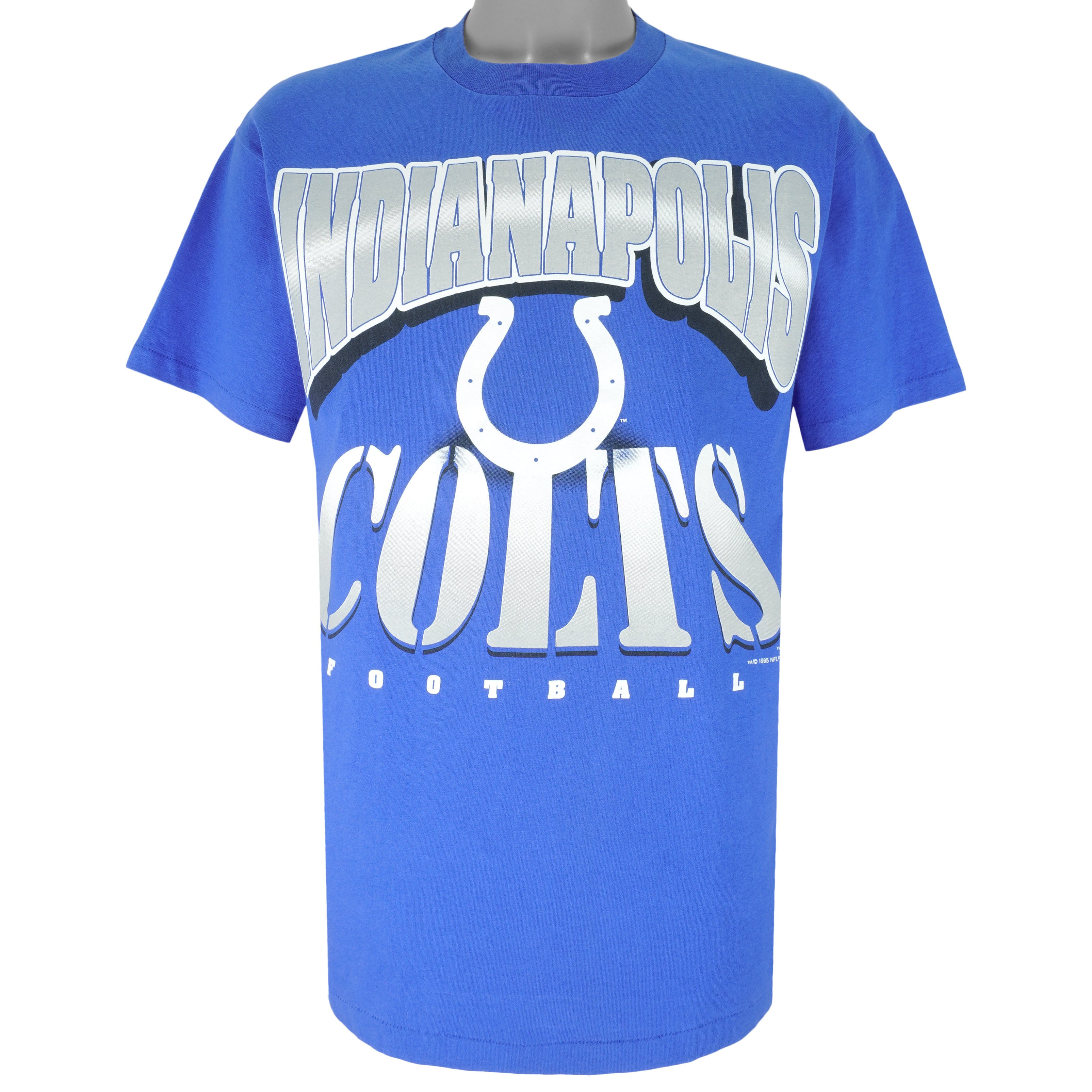 Nfl Indianapolis Colts Big Logo T-Shirt 1995 Vintage Style Hoodie Sweatshirt Reprinted Full Size Gifts for Fans