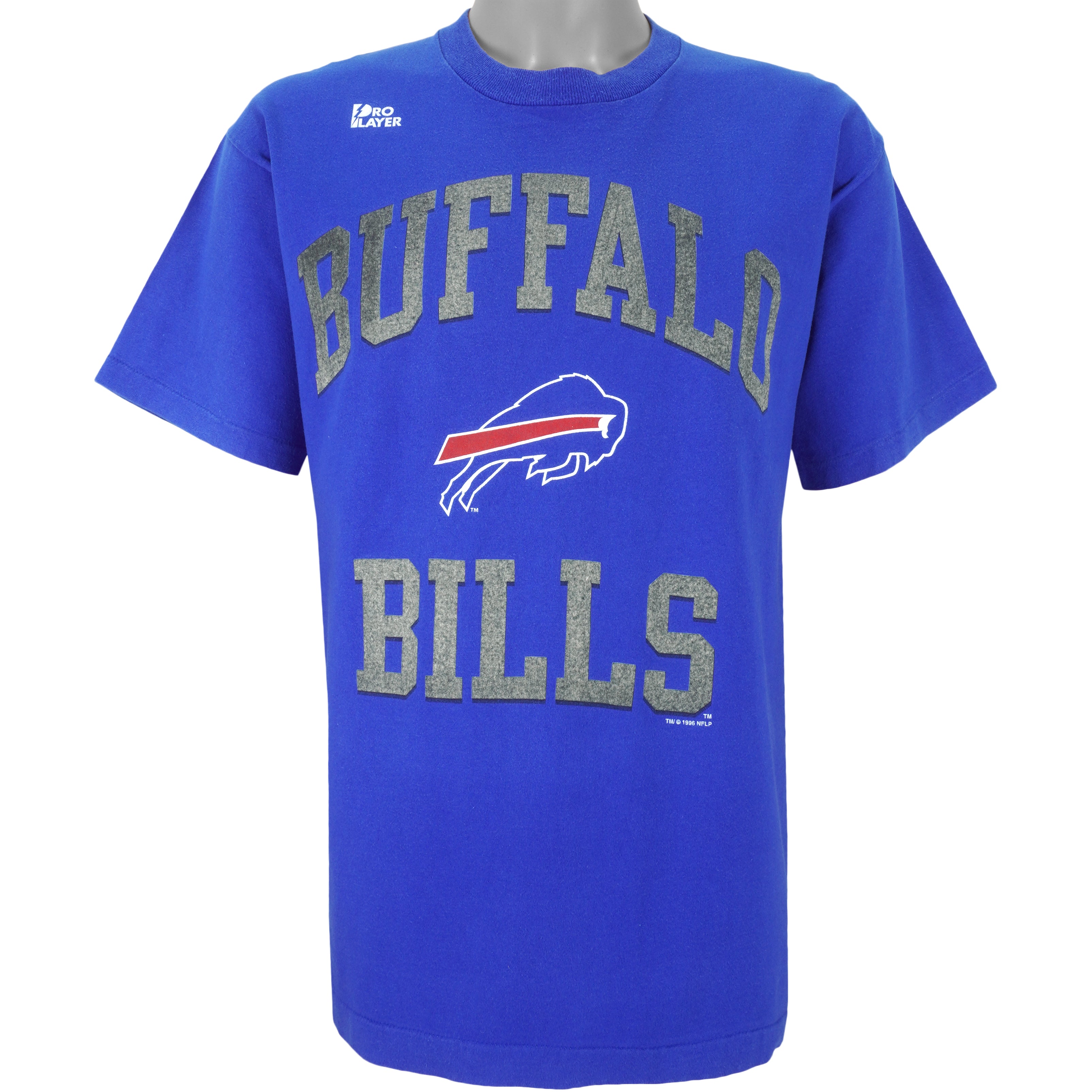 Nfl Blue Buffalo Bills Single Stitch T-Shirt 1996 Vintage Style Hoodie Sweatshirt Reprinted Full Size Gifts for Fans