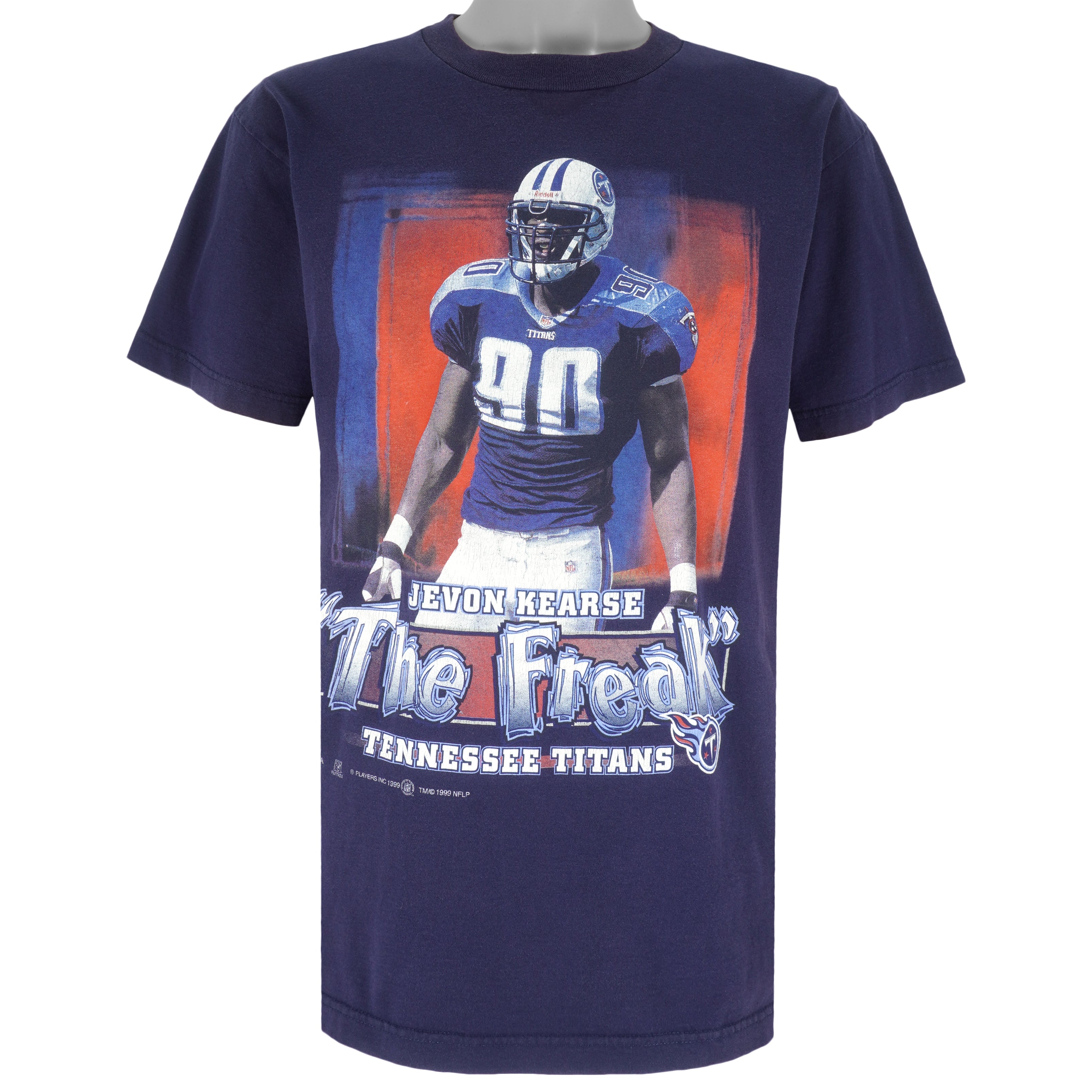 Nfl Tennessee Titans Jevon Kearse The Freak T-Shirt 1999 Vintage Style Hoodie Sweatshirt Reprinted Full Size Gifts for Fans