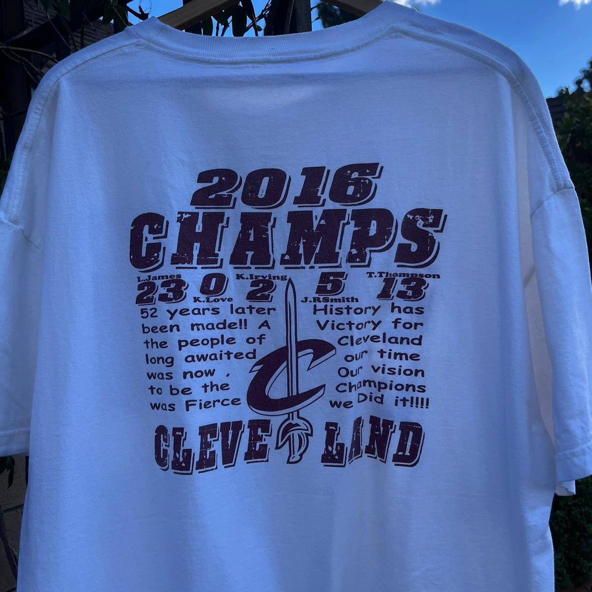 Vintage Style 2016 Cleveland Cavaliers NBA Championship Shirt Hoodie Sweatshirt Reprinted Full Size Gifts for NBA Fan - Image 2