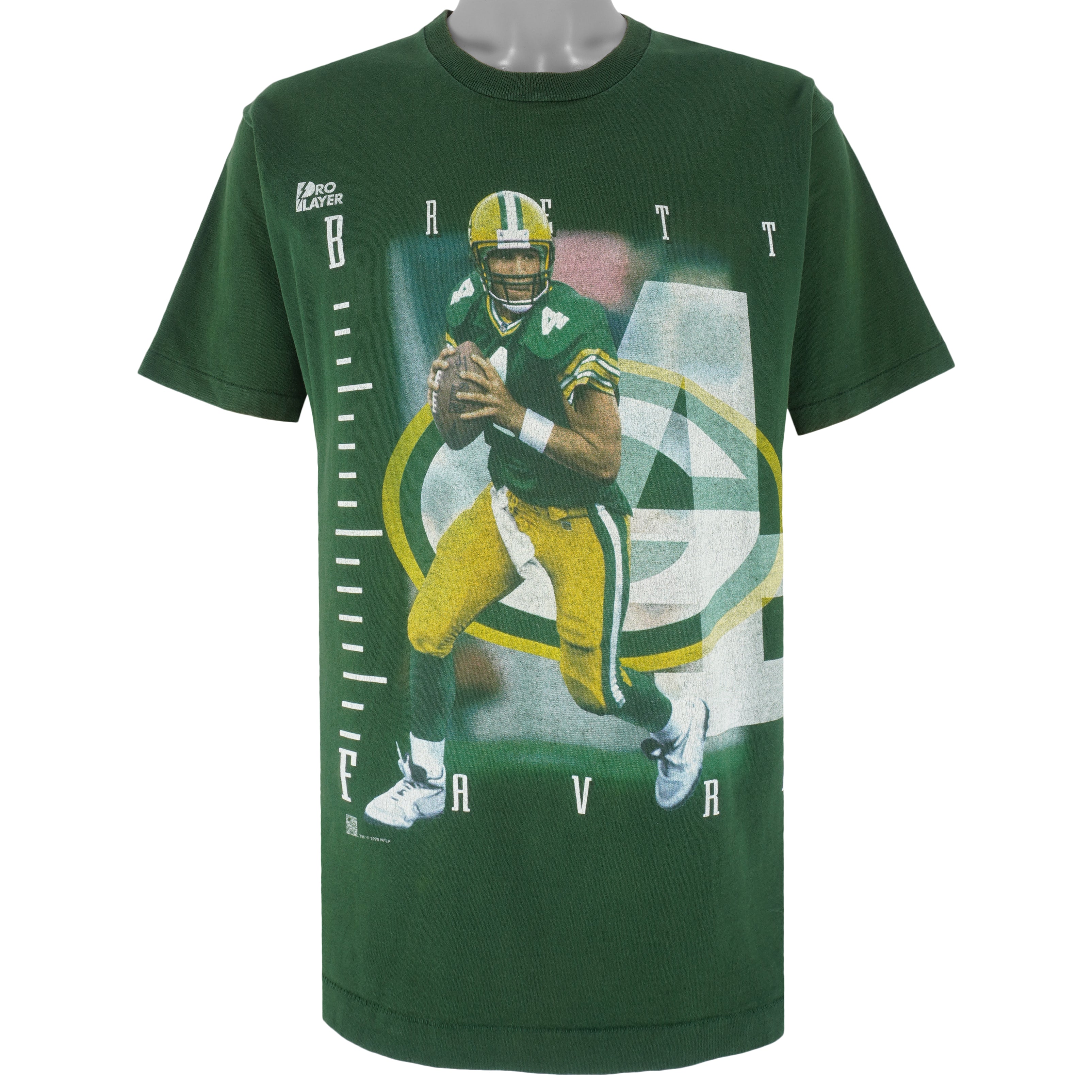 Nfl Greenbay Packers Brett Favre Mvp T-Shirt 1990s Vintage Style Hoodie Sweatshirt Reprinted Full Size Gifts for Fans