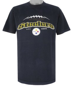 Nfl Pittsburgh Steelers Spell-Out T-Shirt 1990s Vintage Style Hoodie Sweatshirt Reprinted Full Size Gifts for Fans