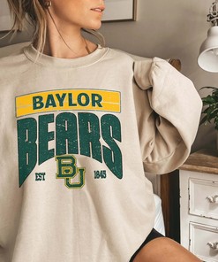 Vintage Baylor Bears Est 1845 Sweatshirt, Baylor University Shirt, NCAA Basketball, Vintage Shirt Hoodie Gifts for Fans
