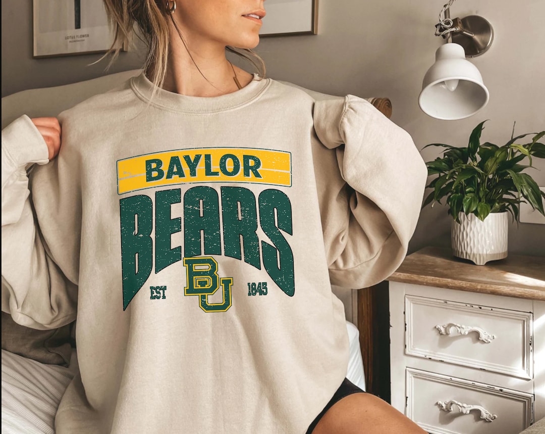Vintage Baylor Bears Est 1845 Sweatshirt, Baylor University Shirt, NCAA Basketball, Vintage Shirt Hoodie Gifts for Fans