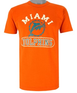 Champion Orange Miami Dolphins T-Shirt 1990s Vintage Style Hoodie Sweatshirt Reprinted Full Size Gifts for Fans