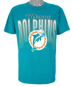 1990s Vintage Style NFL Miami Dolphins Spell-Out T-Shirt Hoodie Sweatshirt Reprinted Full Size Gifts for Fans