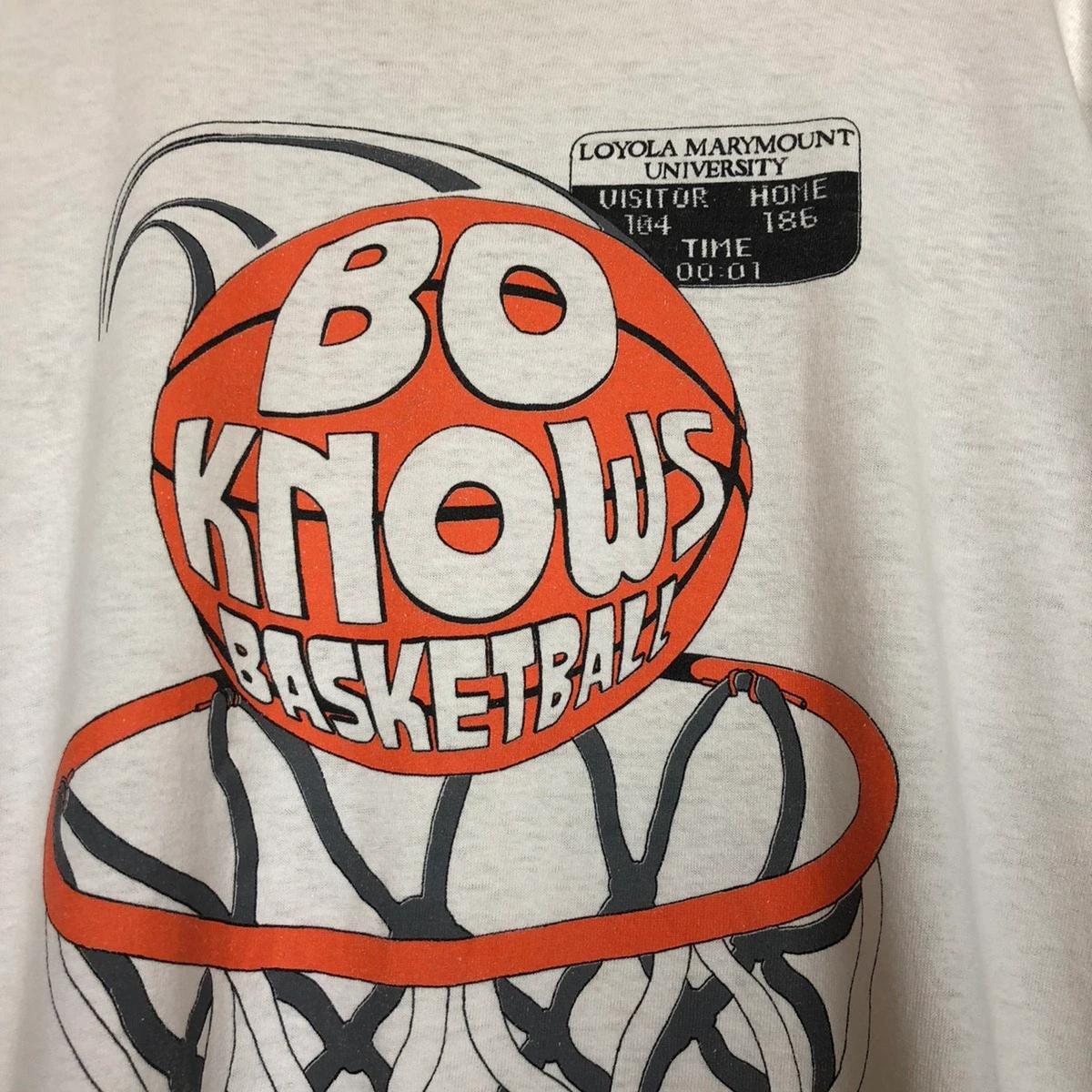Vintage Style Bo Jackson Bo Knows Basketball Shirt Hoodie Sweatshirt Reprinted Full Size Gifts for NBA Fans - Image 2