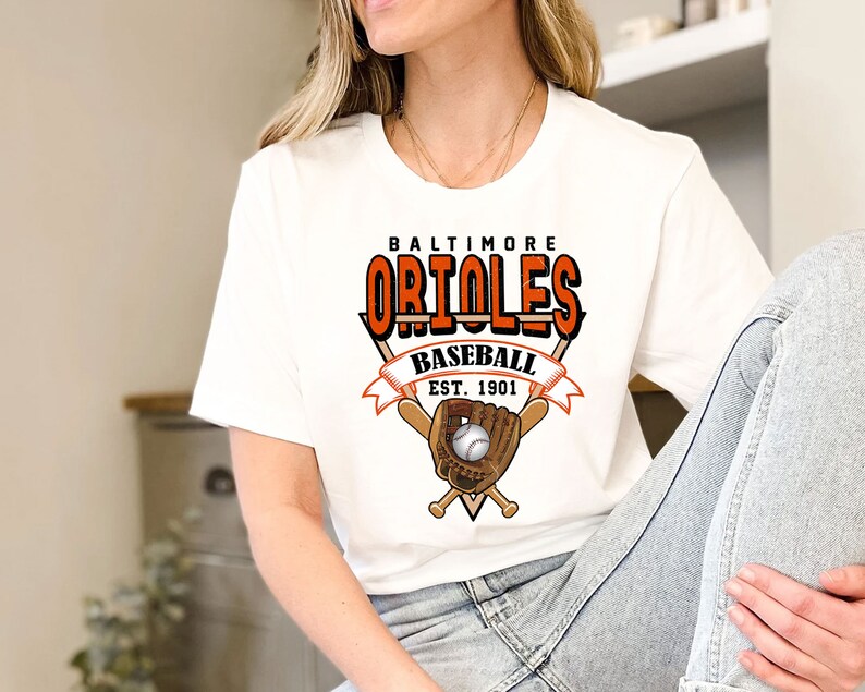 Baltimore Baseball Crewneck Sweatshirt, Vintage Baltimore Baseball Shirt, Baltimore MLBShirt, Baltimore Fan Shirt - Image 4