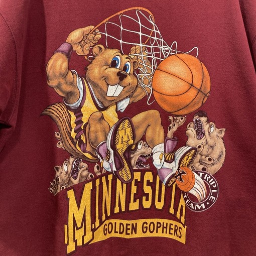 Vintage 90’S Minnesota Golden Gophers Crewneck Sweatshirt Full Size, Minnesota Gophers University Basketball Fan Shirt - Image 2