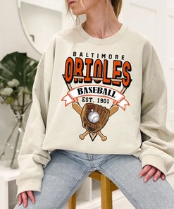 Baltimore Baseball Crewneck Sweatshirt, Vintage Baltimore Baseball Shirt, Baltimore MLBShirt, Baltimore Fan Shirt