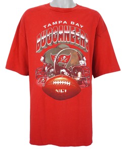 Nfl Tampa Bay Buccaneers Spell-Out T-Shirt 1990s Vintage Style Hoodie Sweatshirt Reprinted Full Size Gifts for Fans