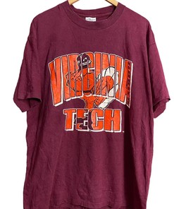 Vintage Style 90s Virginia Tech T-Shirt Sweatshirt Pullover Hoodie Reprinted Full Color Full Size Gift for NCAA Fans