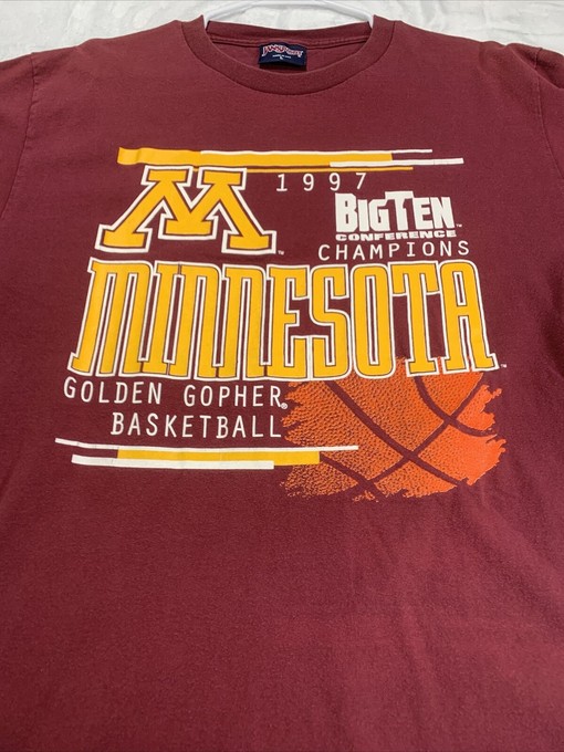 Vintage 1997 Minnesota Gophers Jansport Tshirt, Minnesota Golden Gophers Basketball Fan Shirt for NCAA Fans - Image 2