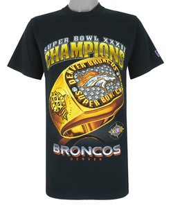 Nfl Denver Broncos, Super Bowl 32Th Champions Ring T-Shirt 1998 Vintage Style Hoodie Sweatshirt Reprinted Full Size Gifts for Fans